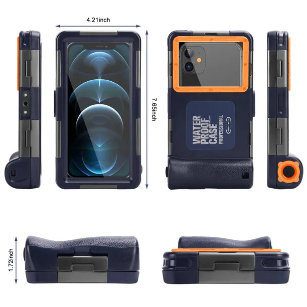Waterproof Protective Case for Phones Up to 6.9 Inch with Lanyard P4147