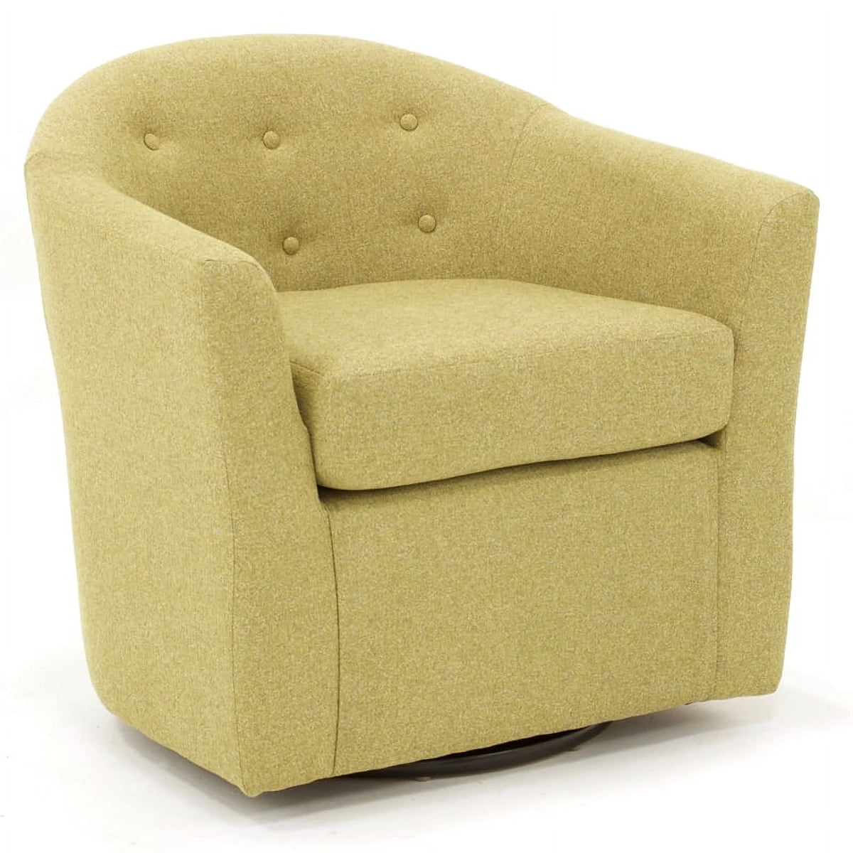 Yellow Fabric Tufted Swivel Chair V2321