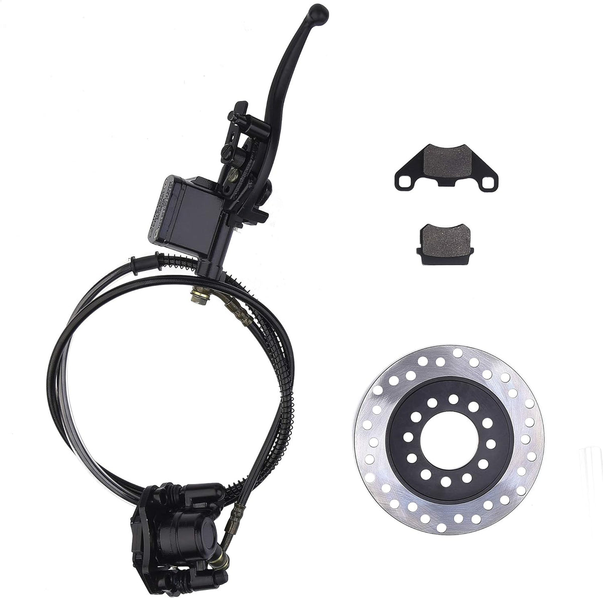 Brake Master Cylinder Caliper Assembly Left Hydraulic with Disc Brake Rotor Pack of 2 X84570