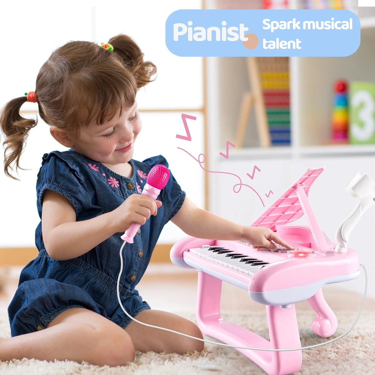 Toddler Piano Toys with Microphone L5205