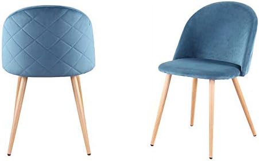 Blue Velvet Upholstered Dining Side Chairs W747794