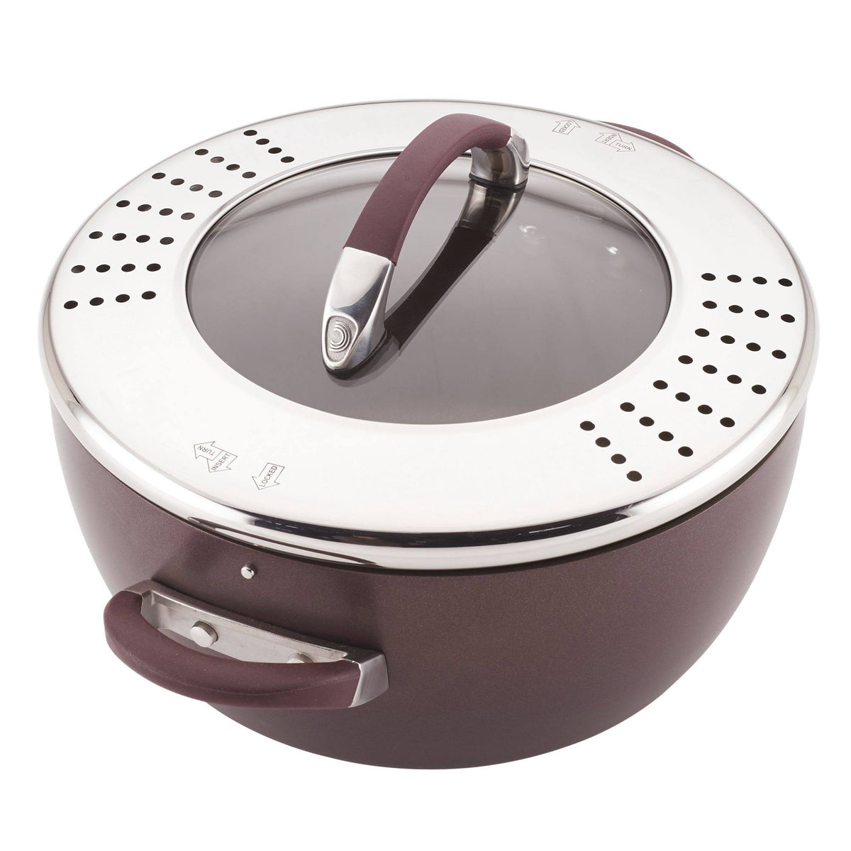 5.5-Quart Covered Straining Casserole I70436