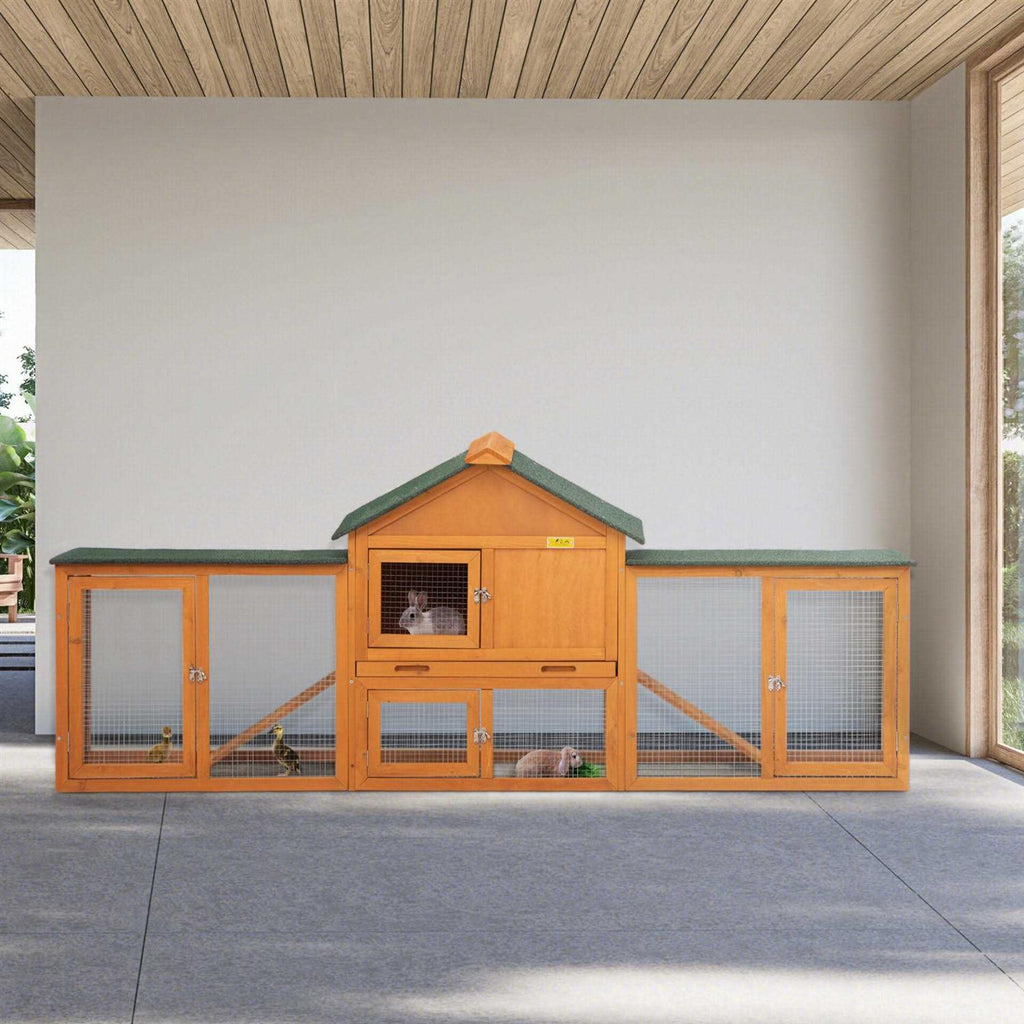 82L Extra-Large Wooden Rabbit Cage With Double Runs N2319