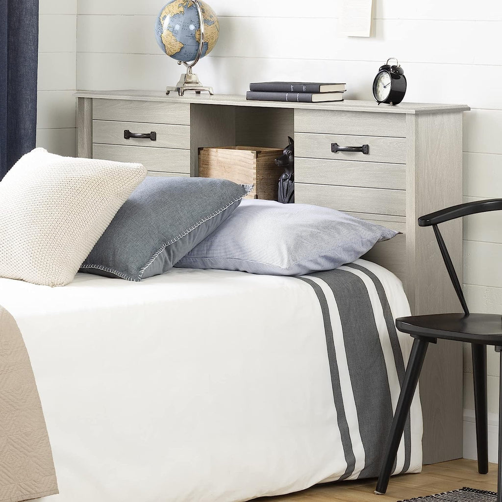 Full Winter Oak Bookcase Headboard Y511672