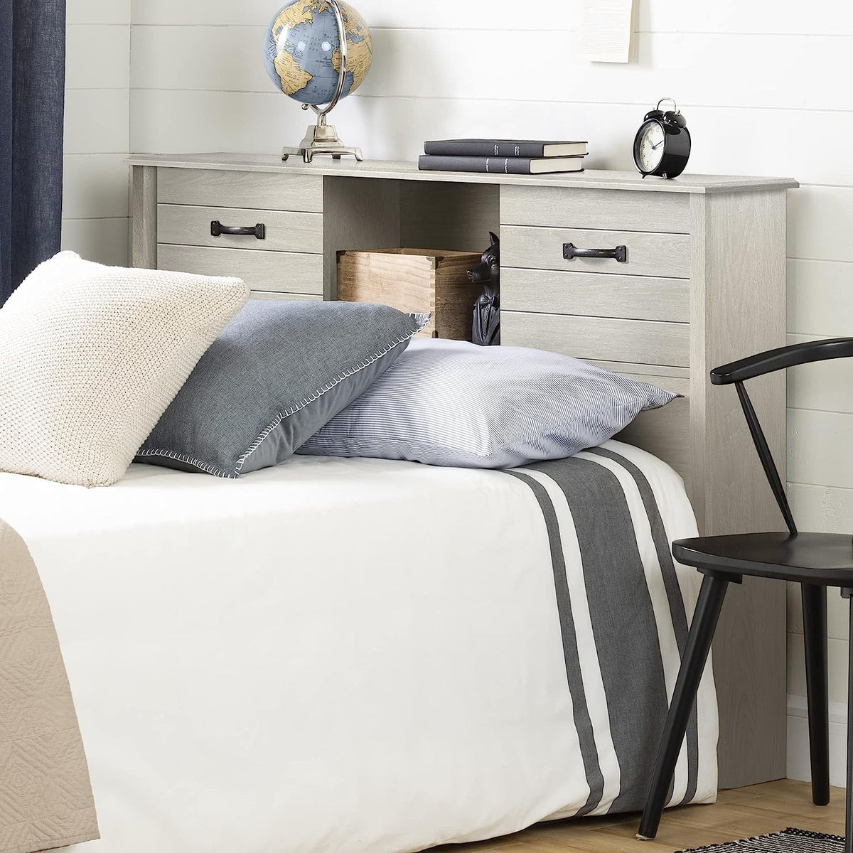 Full Winter Oak Bookcase Headboard Y511672