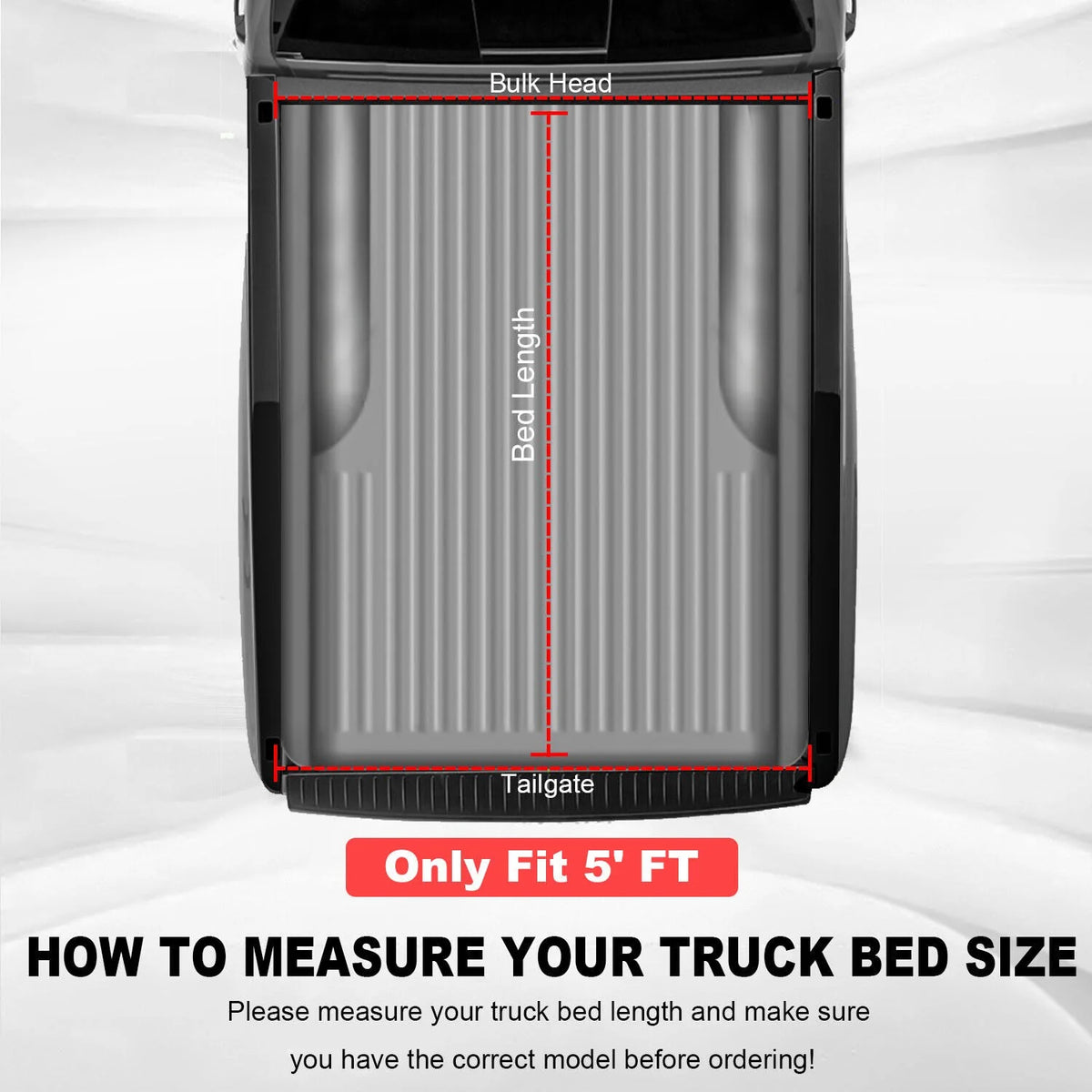 Tri-Fold Soft Tonneau Cover for Toyota Tacoma F36924