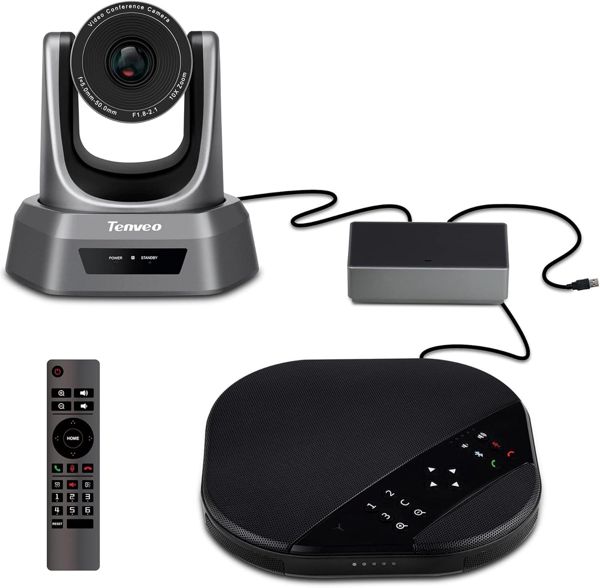 10X Optical Zoom USB PTZ Conference Camera with Expansion Microphones M45451
