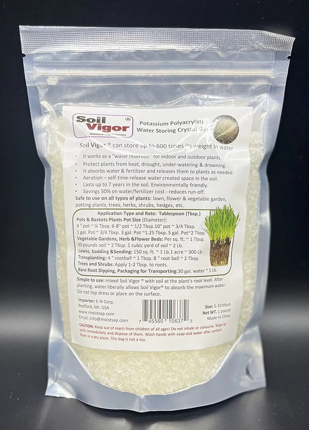Potassium Polyacrylate Water Storing Crystals 2 Pounds J856