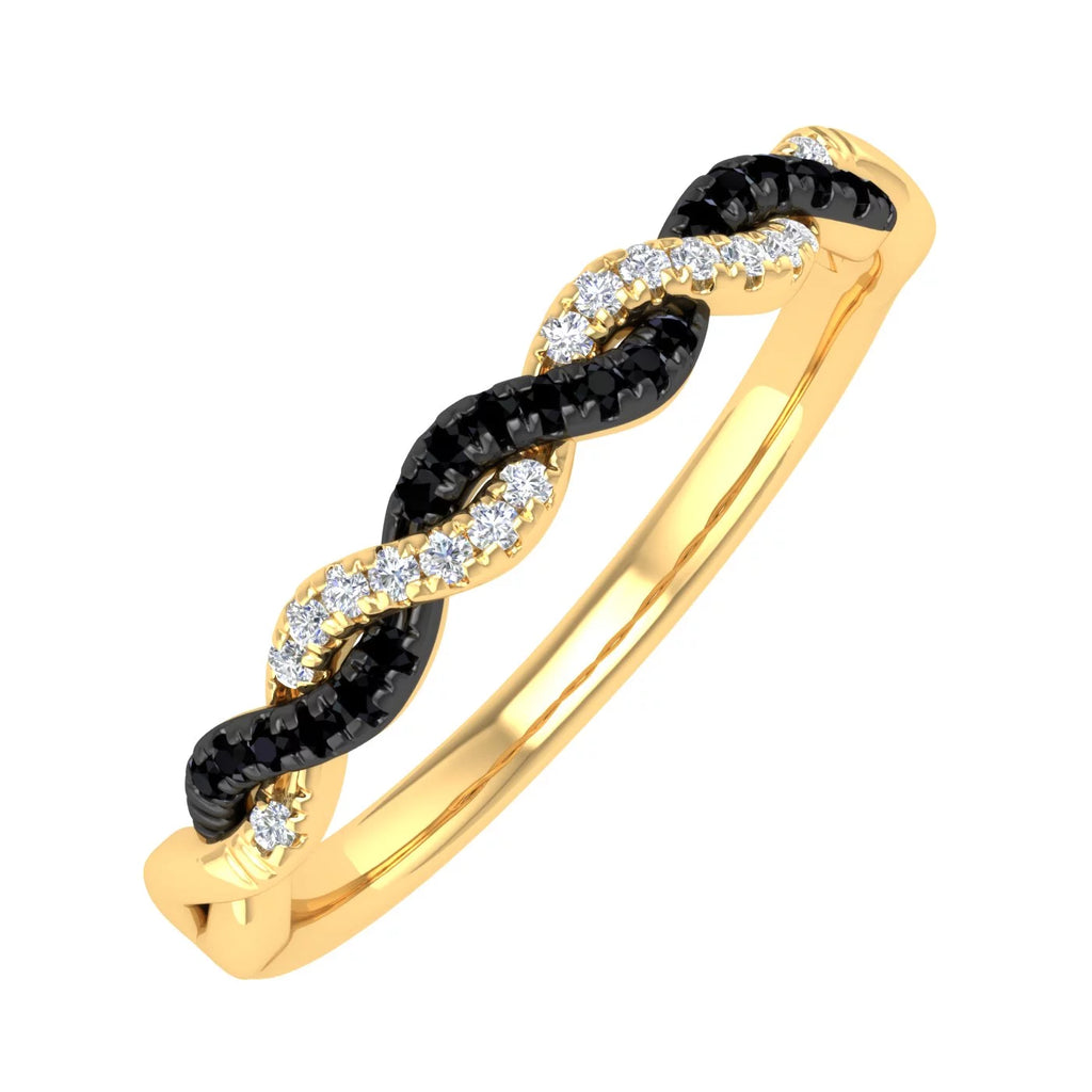 10k Yellow Gold Diamond Wedding Band Ring Q635
