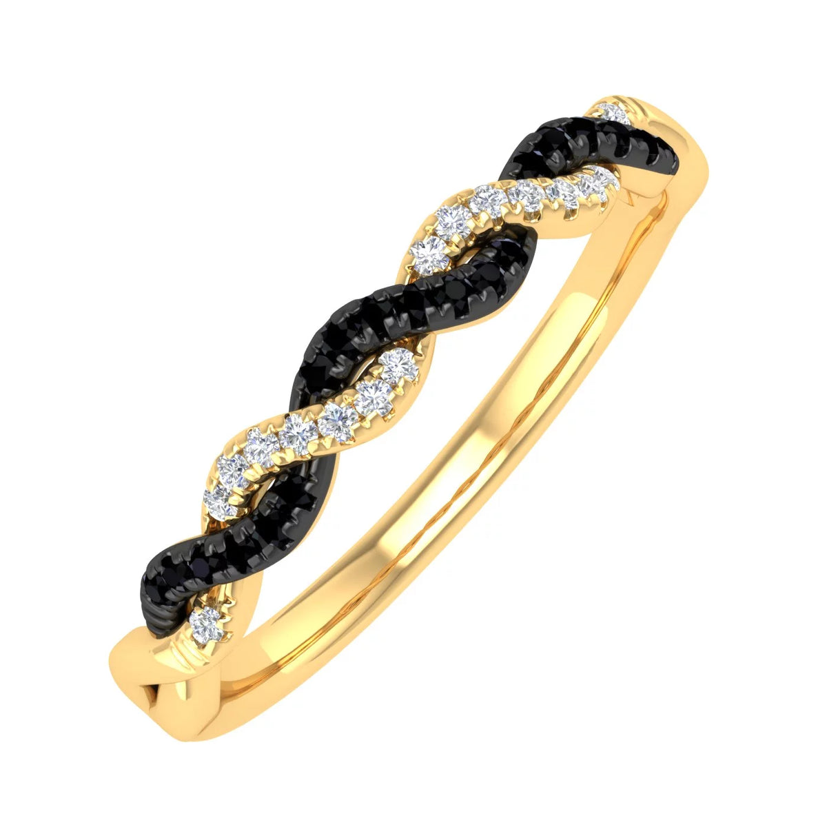 10k Yellow Gold Diamond Wedding Band Ring Q635