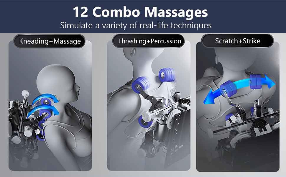 Full Body Massage Chair with Zero Gravity, 3D SL Track, Airbags, Heating, Foot Massage D3325