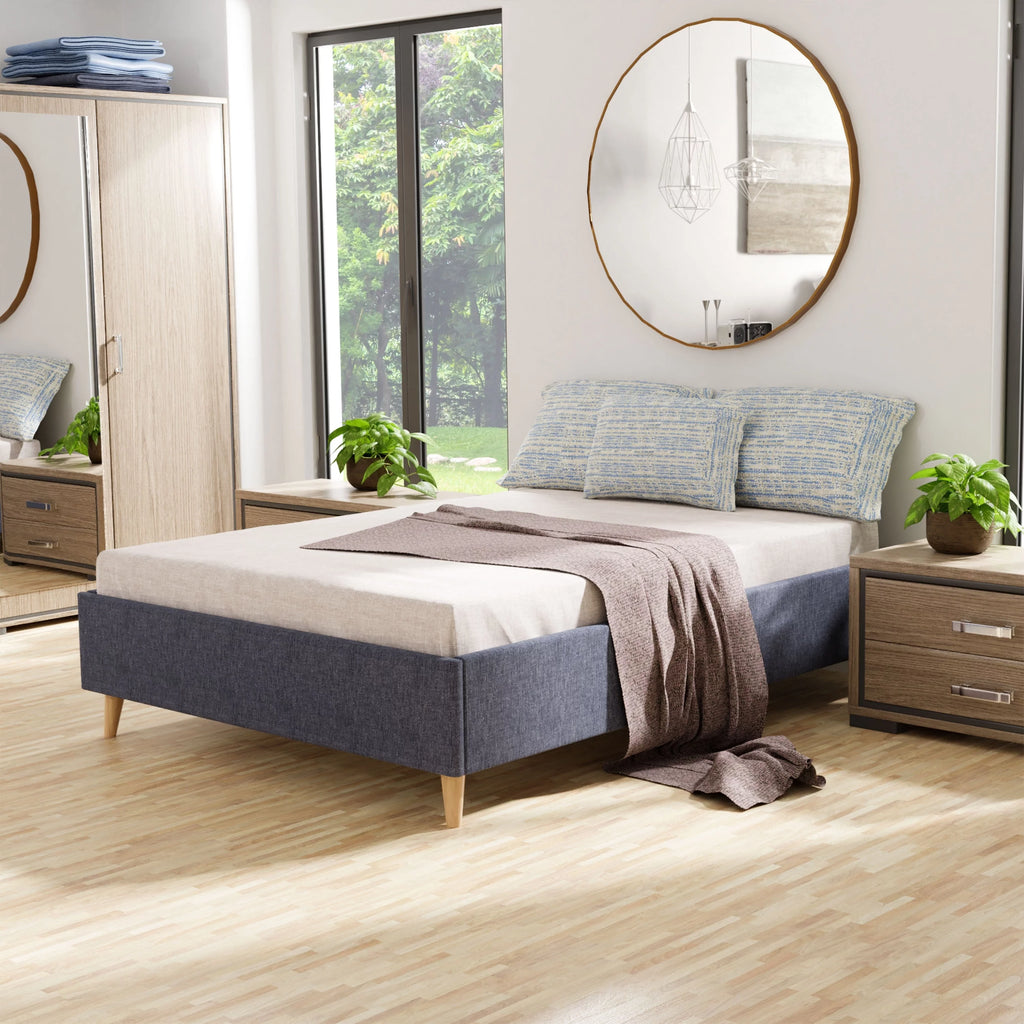 Queen Platform Bed Frame Dark Grey K7510