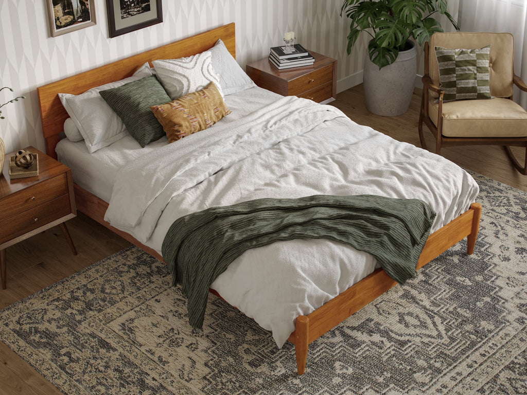 Solid Wood Low Profile Platform Bed Z9256