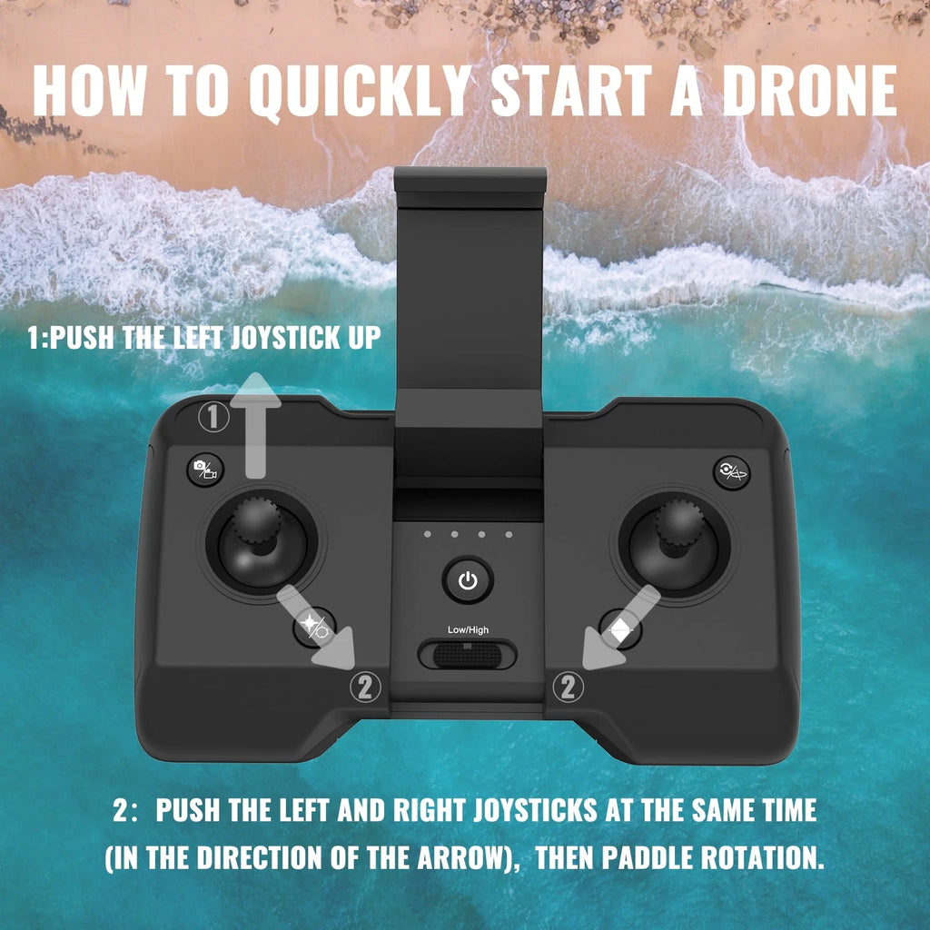 Mini Foldable Drone, 1080P HD FPV Camera Wifi RC Quadcopter, Voice/Gesture Control, Black L391