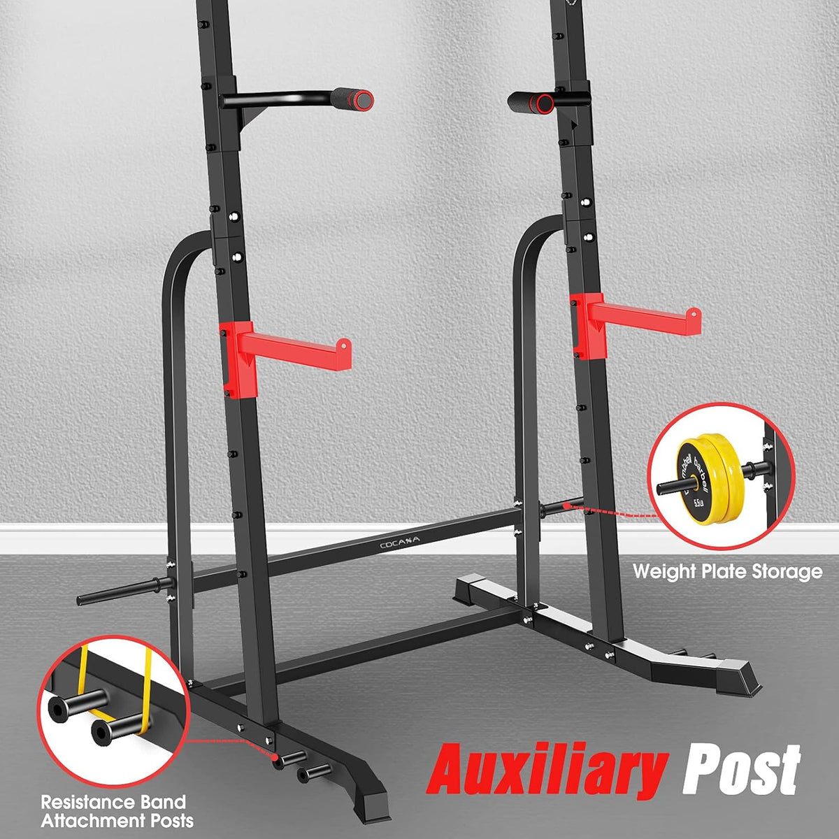Power Squat Rack Cage with Pull Up Bar C738