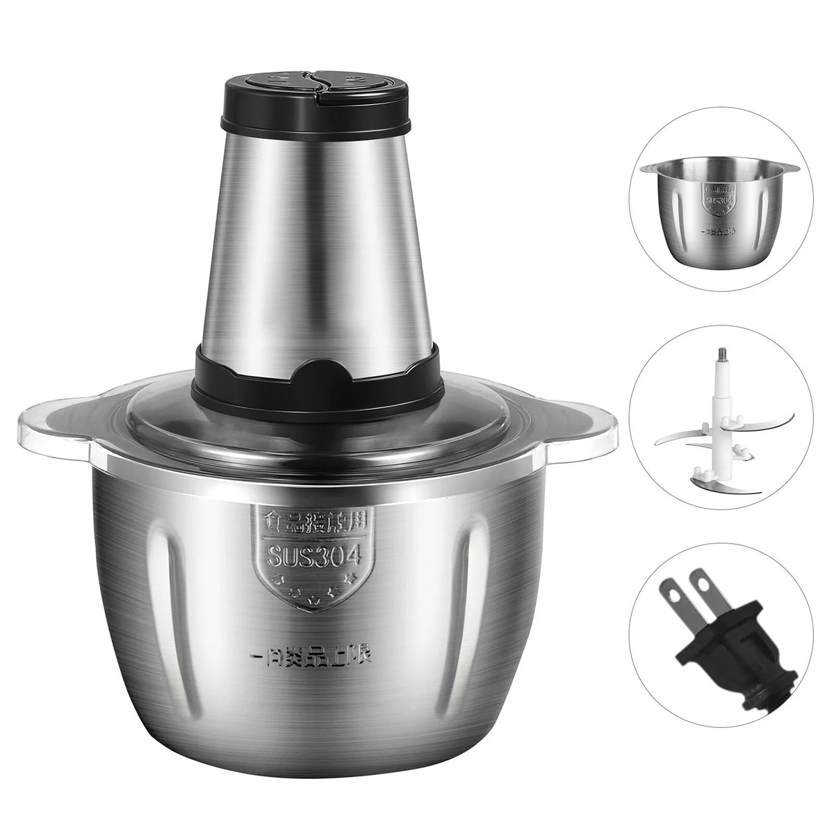 2L Stainless Steel Electric Meat Grinder Food Processor S508214