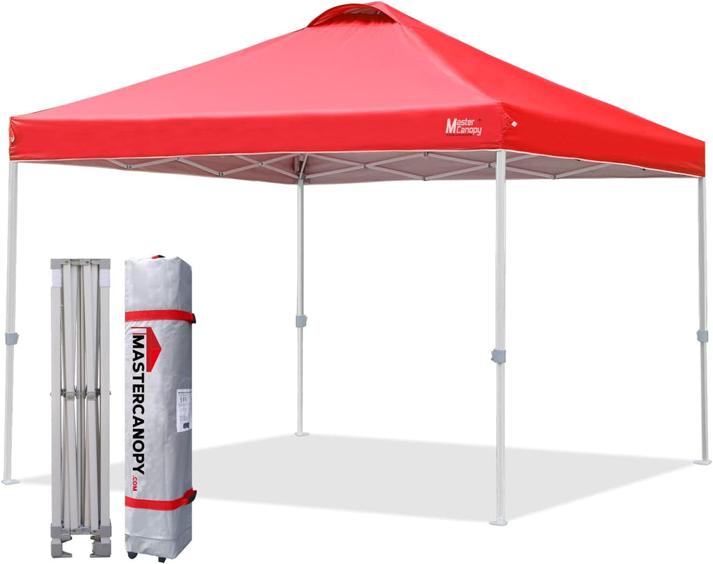 10x10 White Pop-up Canopy Tent with Roller Bag U58993