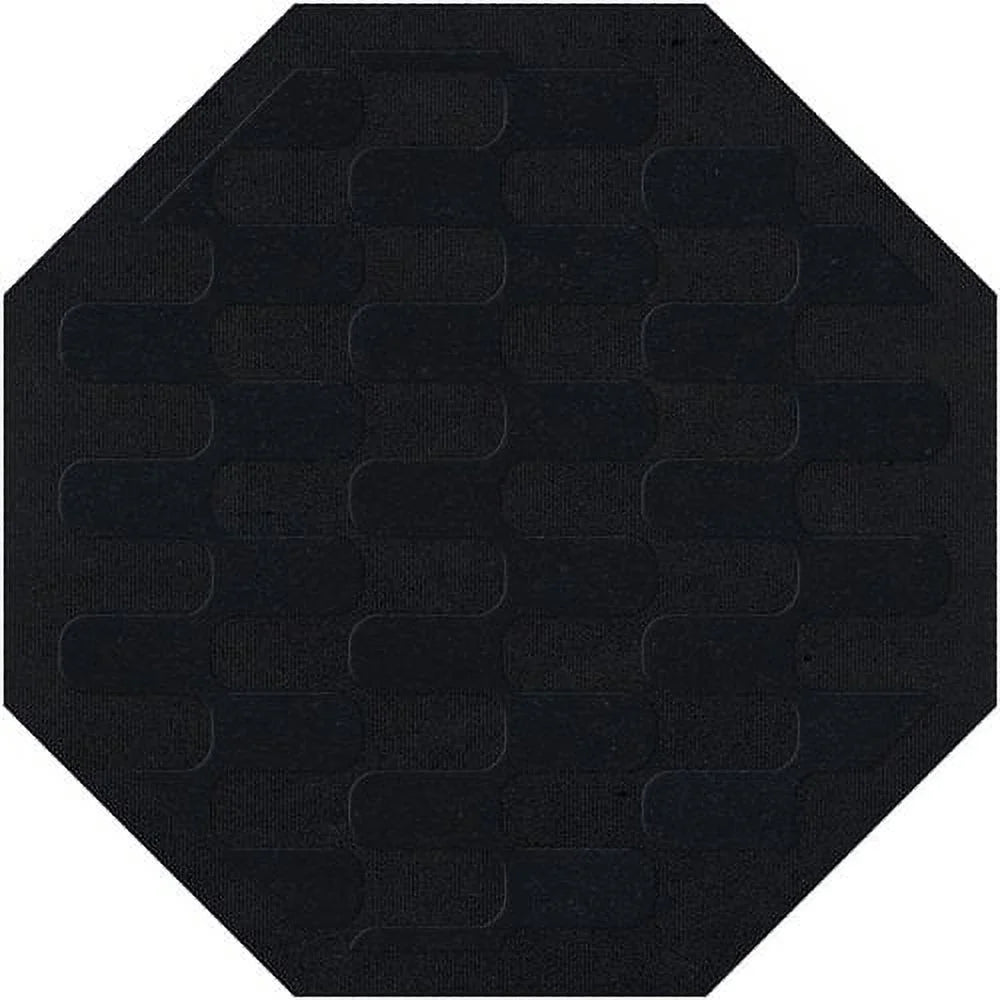 Black Grid Waves 10' x 14' Oval Area Rug F602408