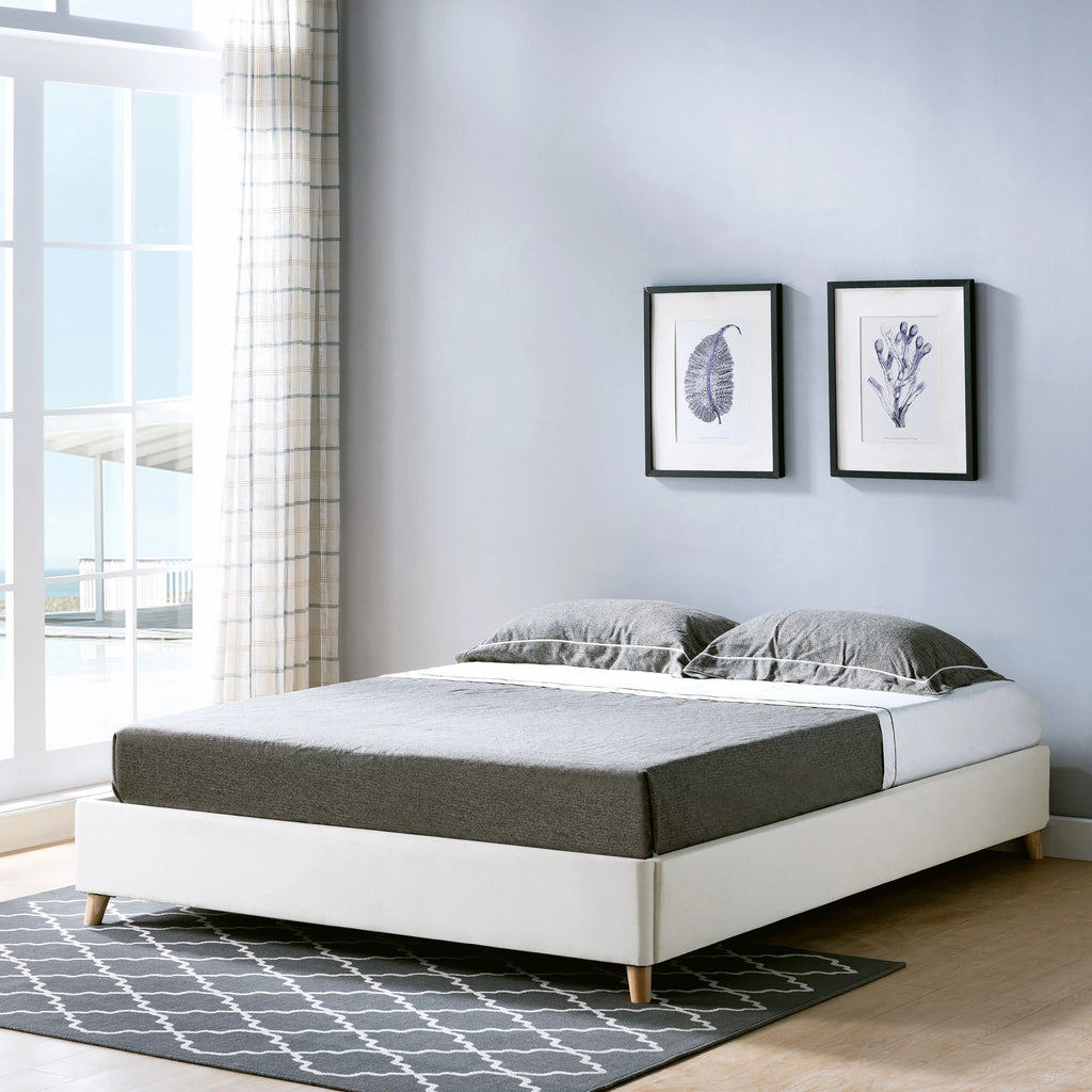 Queen Platform Bed Frame Dark Grey K7510
