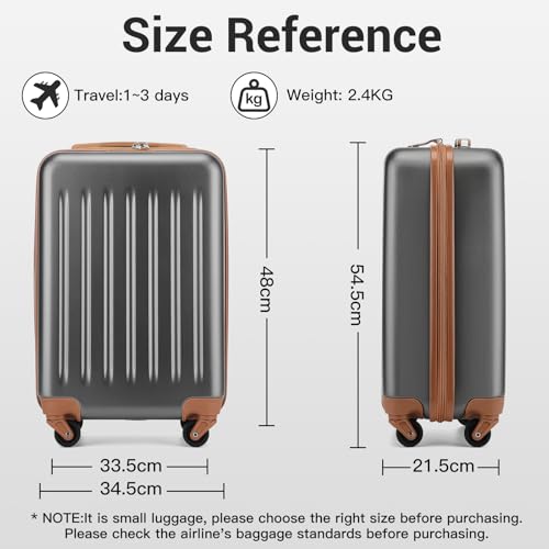 20-Inch Black Hardside Carry-on Suitcase with Spinner Wheels X679661