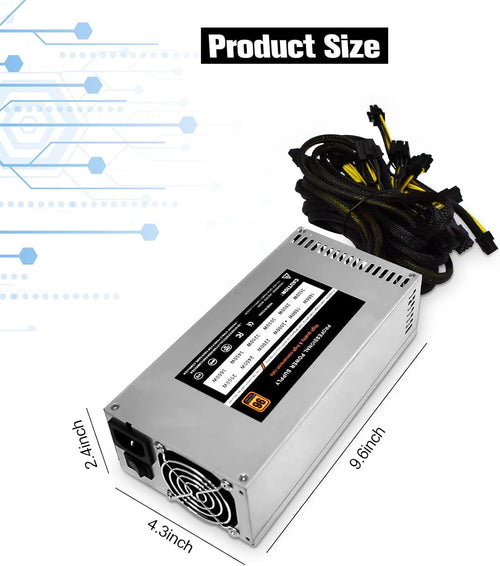 2500W 2U Single Channel Mining Rig PSU Y7624