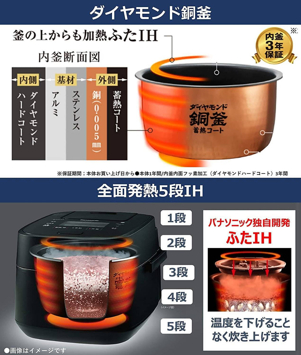 Black 5.5 Go IH Rice Cooker V441