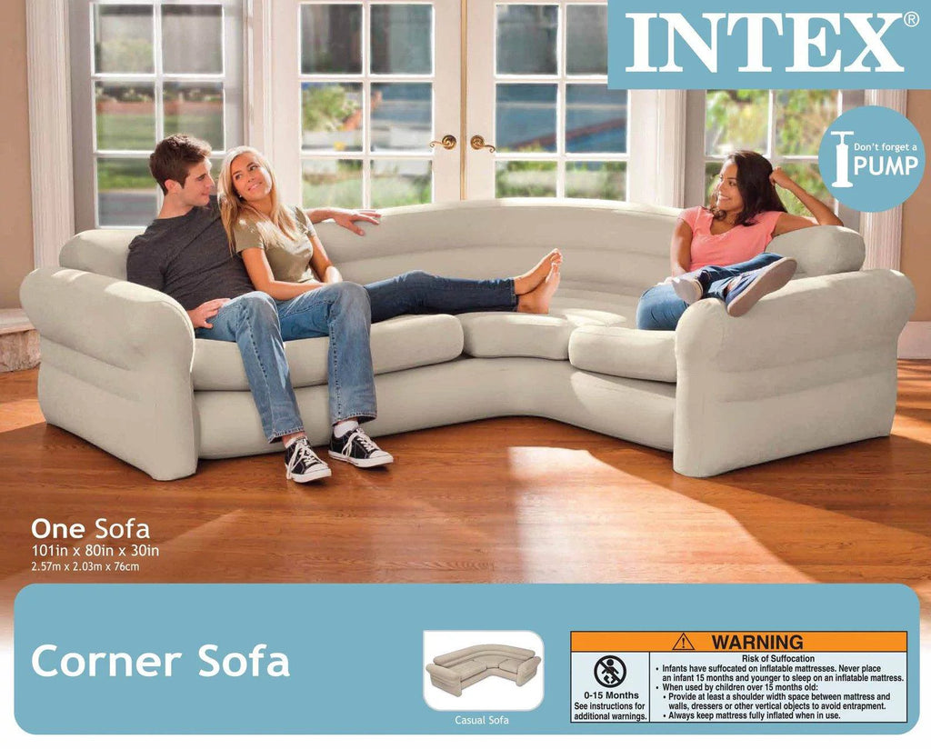 Inflatable Corner Sectional Sofa & 12V Air Pump Z644