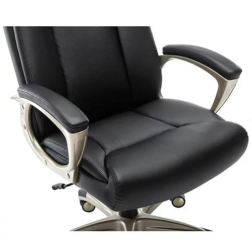 Black Bonded Leather Big & Tall Executive Office Chair M7852