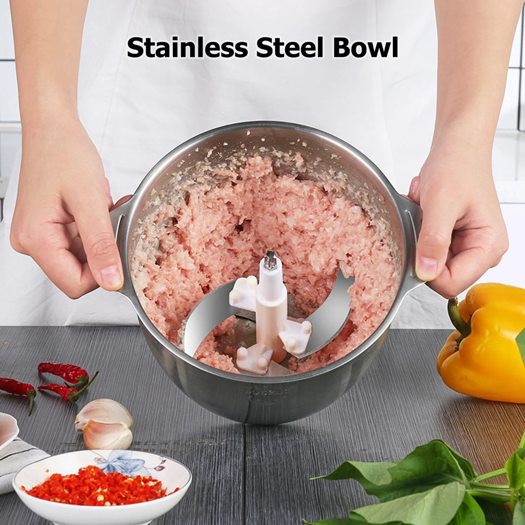 2L Stainless Steel Electric Meat Grinder Food Processor S508214