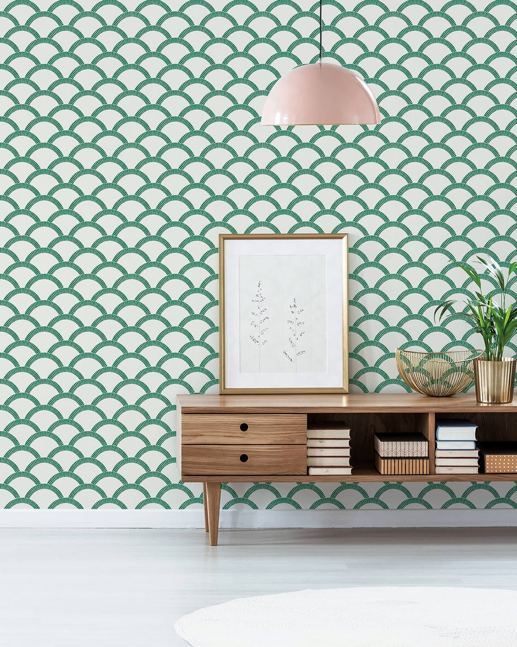 Emerald Green Self-Adhesive Wallpaper O60764