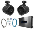 Black 6.5" Marine Wakeboard Tower Speakers with Amplifier D161276