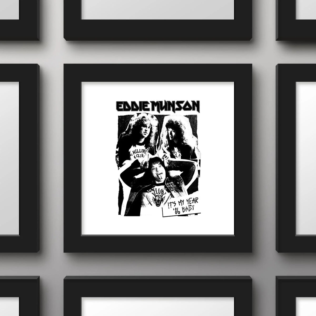 Black Framed Wall Art, 12" x 12" R100