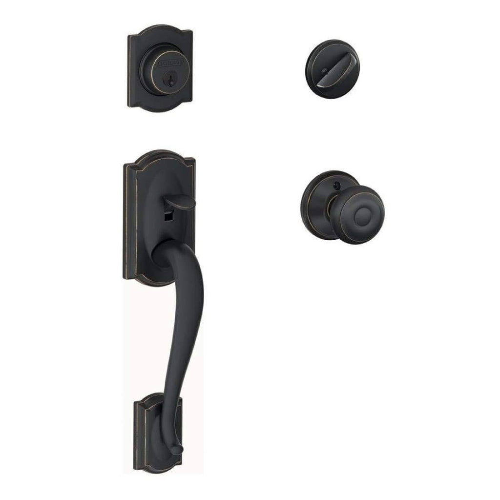 Aged Bronze Single Cylinder Handleset U93354