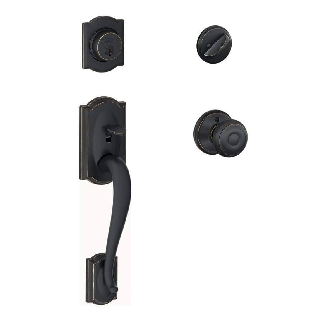 Aged Bronze Single Cylinder Handleset U93354