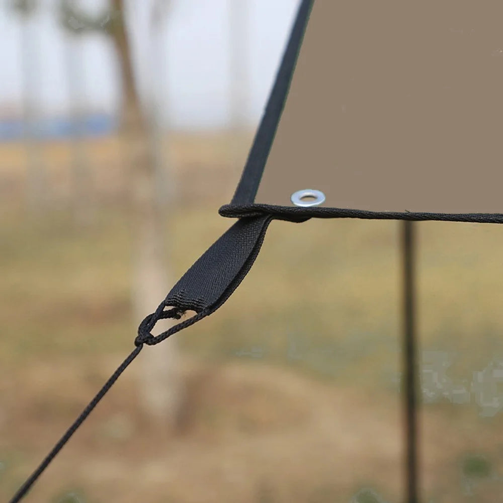 Waterproof Camping Tarp with Poles Q14687