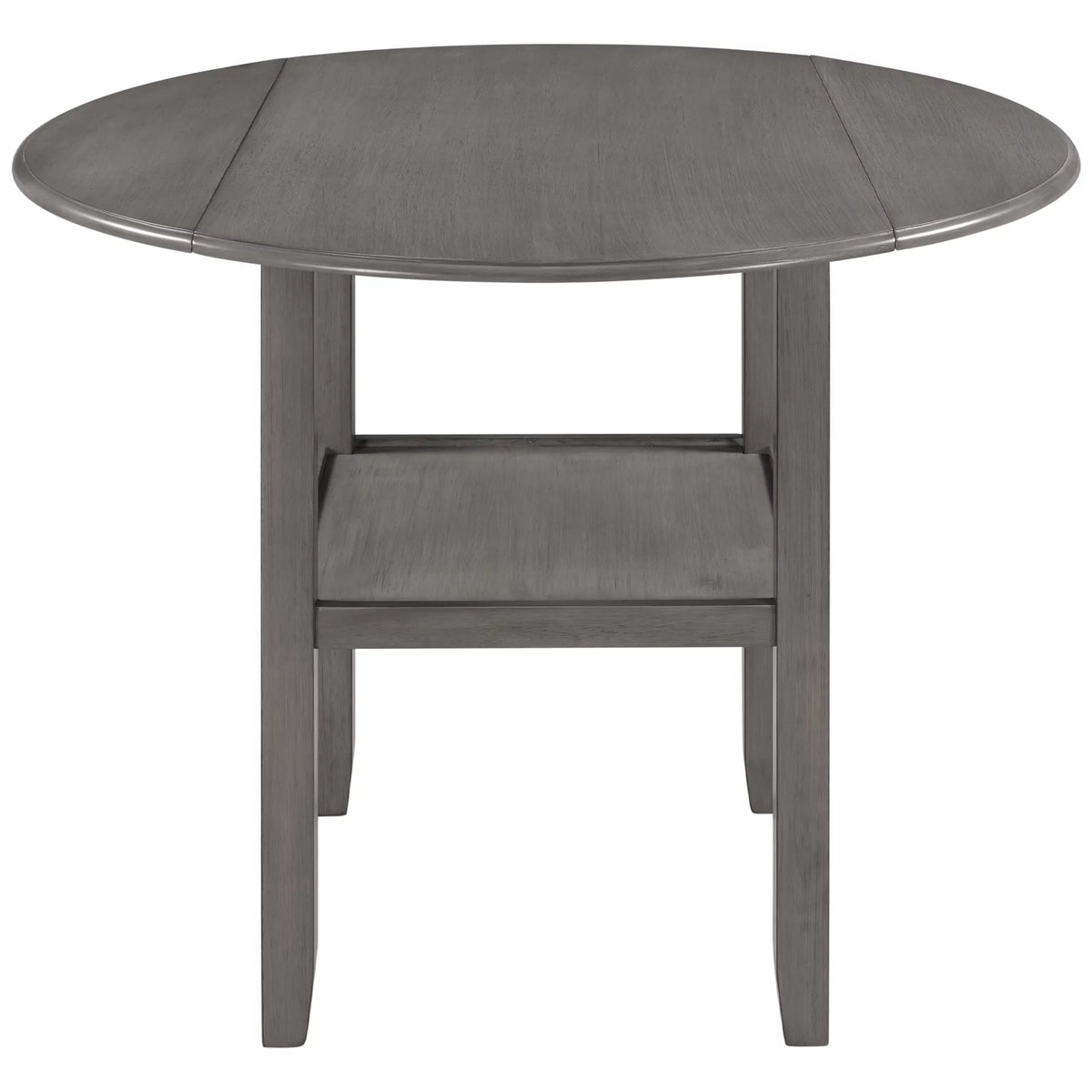 Round Drop Leaf Kitchen Dining Table with Shelf X67739