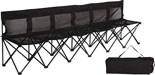 Portable Sports Bench with Mesh Seat and Back Z987275
