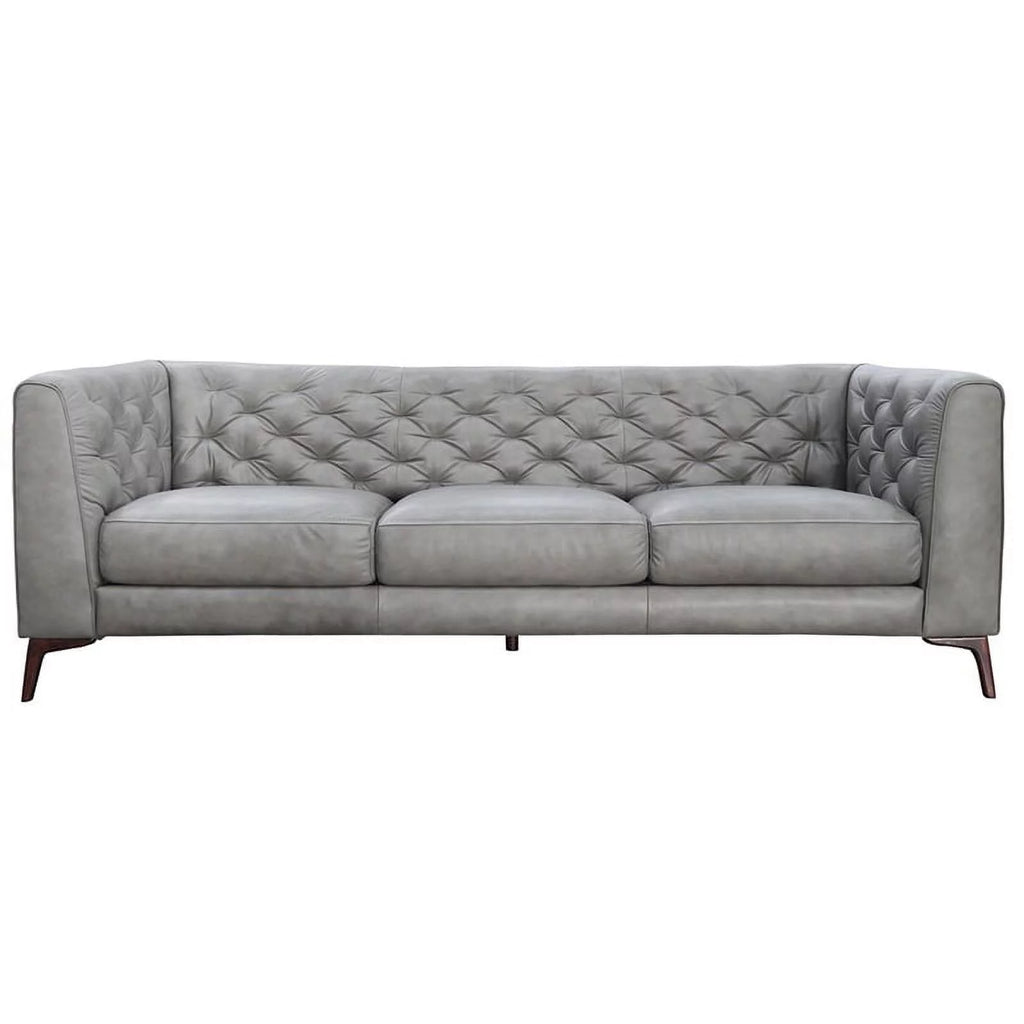 Gray Genuine Leather Sofa X9568