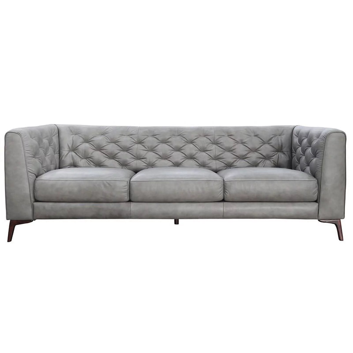 Gray Genuine Leather Sofa X9568