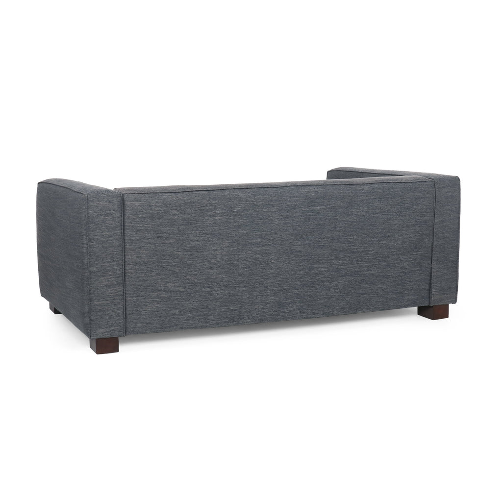 Charcoal Fabric Upholstered Loveseat L8011