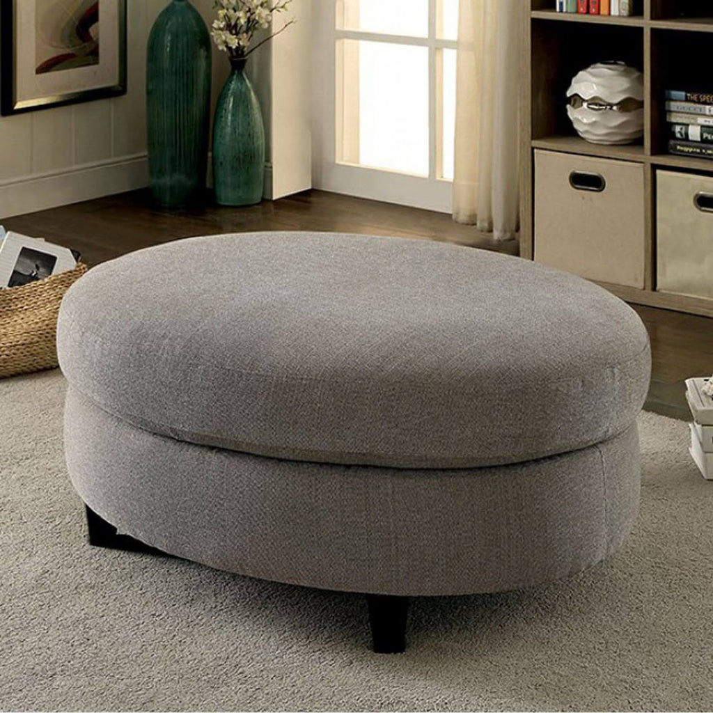 Warm Gray Contemporary Ottoman A260