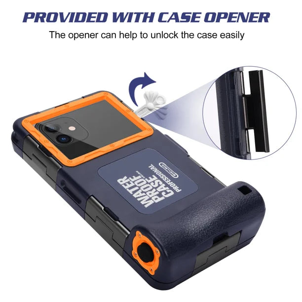 Waterproof Protective Case for Phones Up to 6.9 Inch with Lanyard P4147