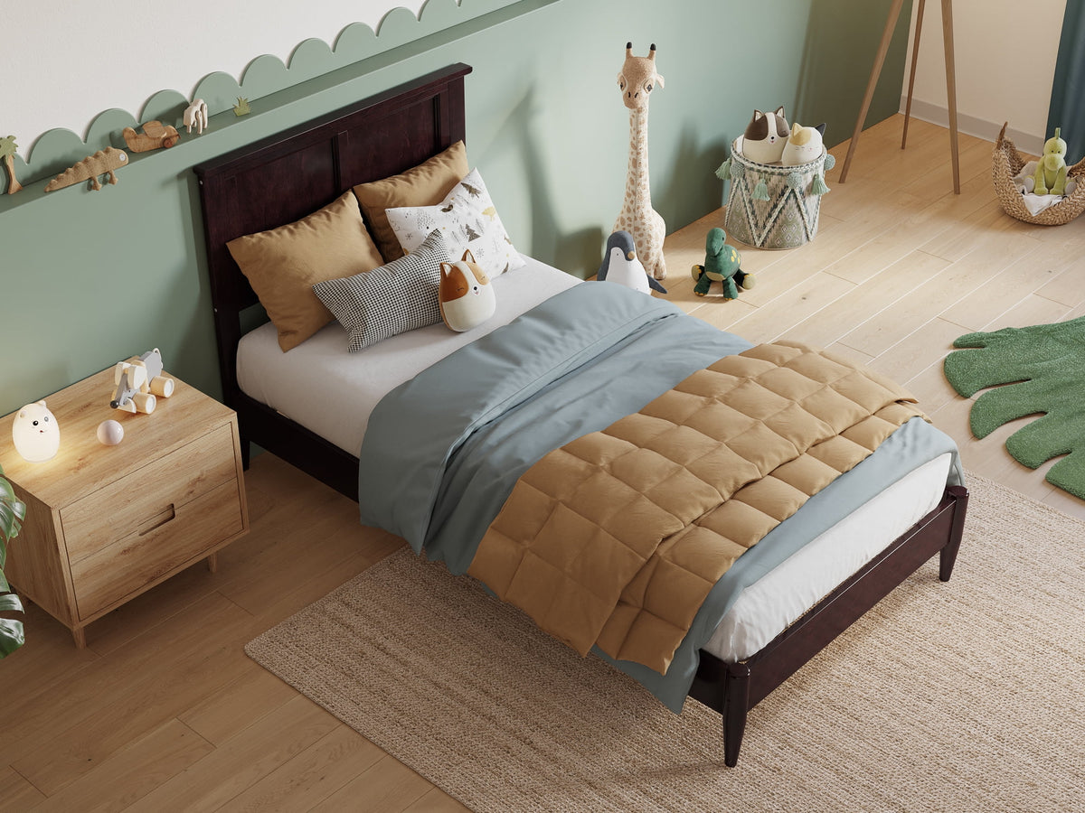 Twin Solid Wood Low Profile Platform Bed A46919