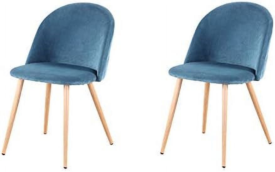 Blue Velvet Upholstered Dining Side Chairs W747794