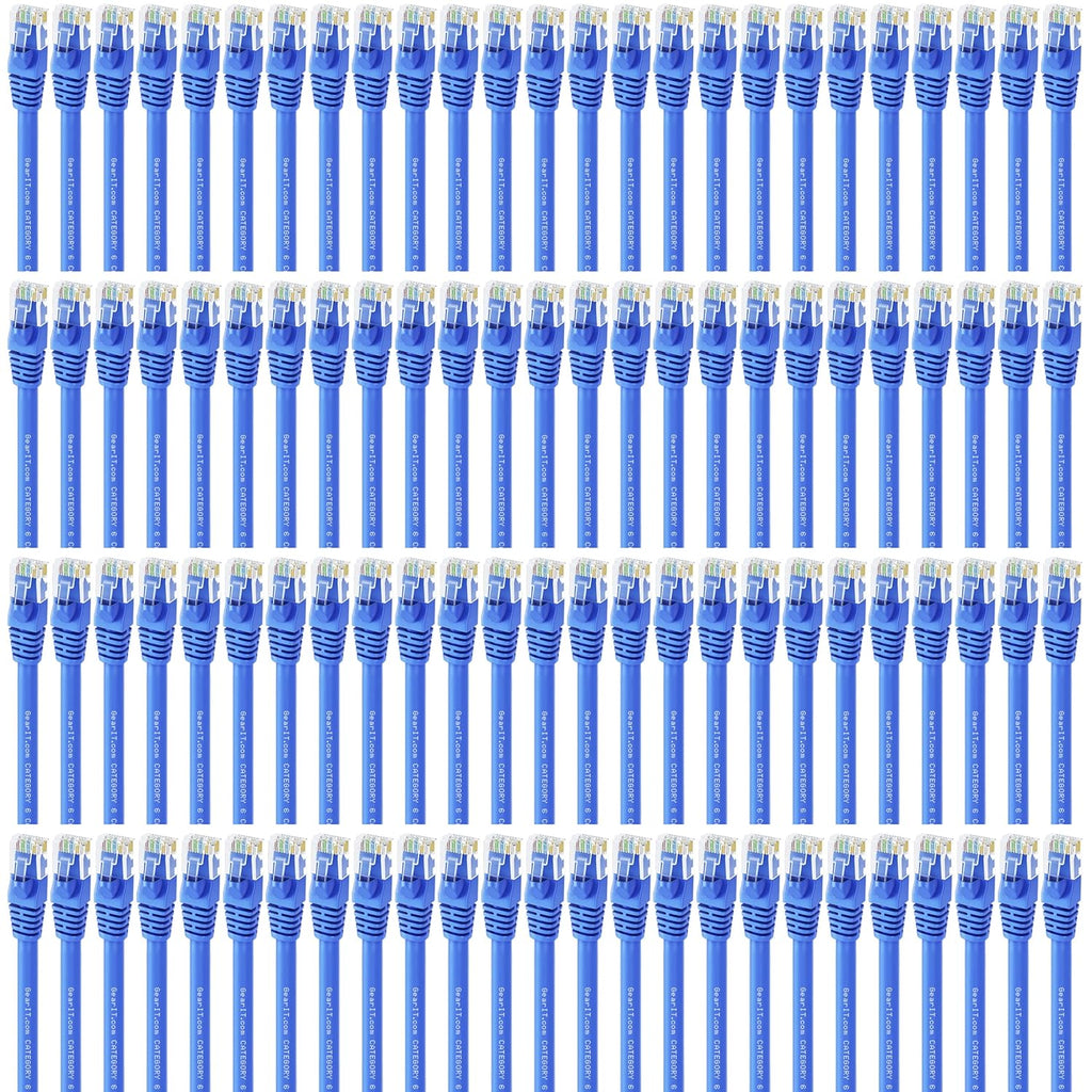 Blue Cat 6 Ethernet Cable 3 ft (100-Pack) Z858904