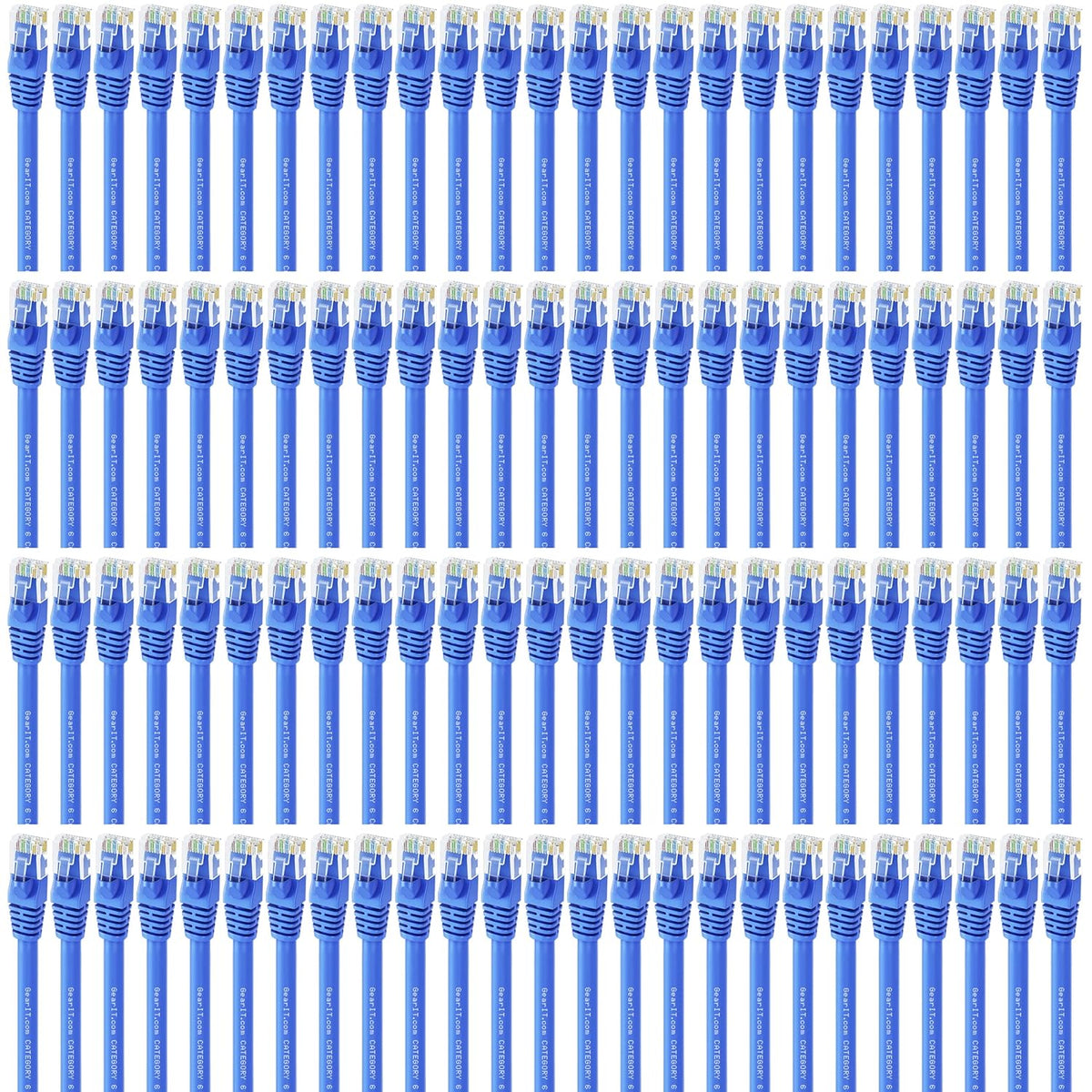 Blue Cat 6 Ethernet Cable 3 ft (100-Pack) Z858904