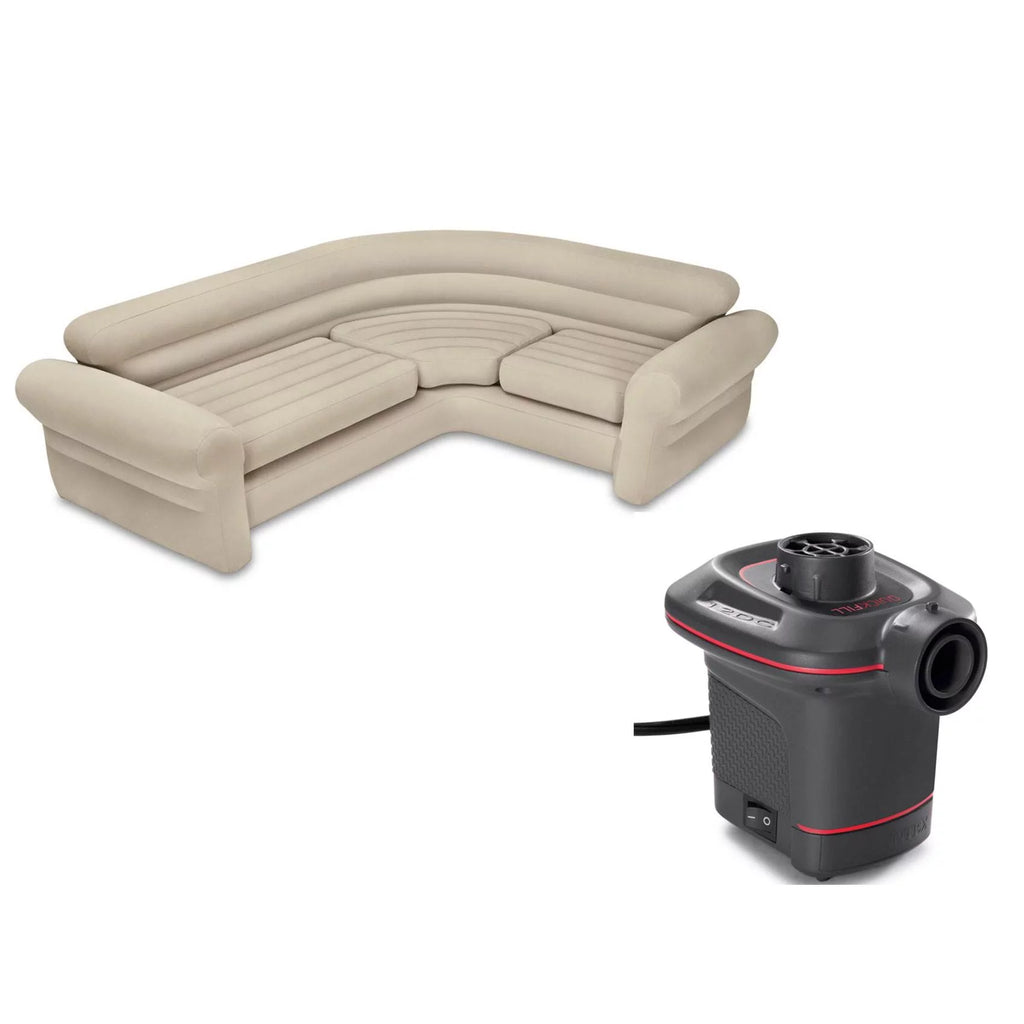 Inflatable Corner Sectional Sofa & 12V Air Pump Z644