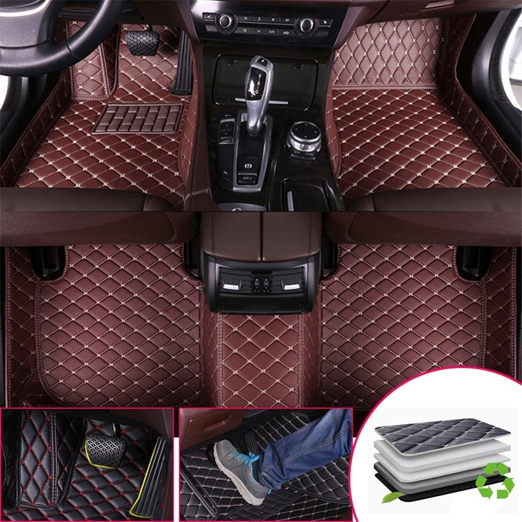 Custom Car Floor Mats Front Rear Leather Mat B4887