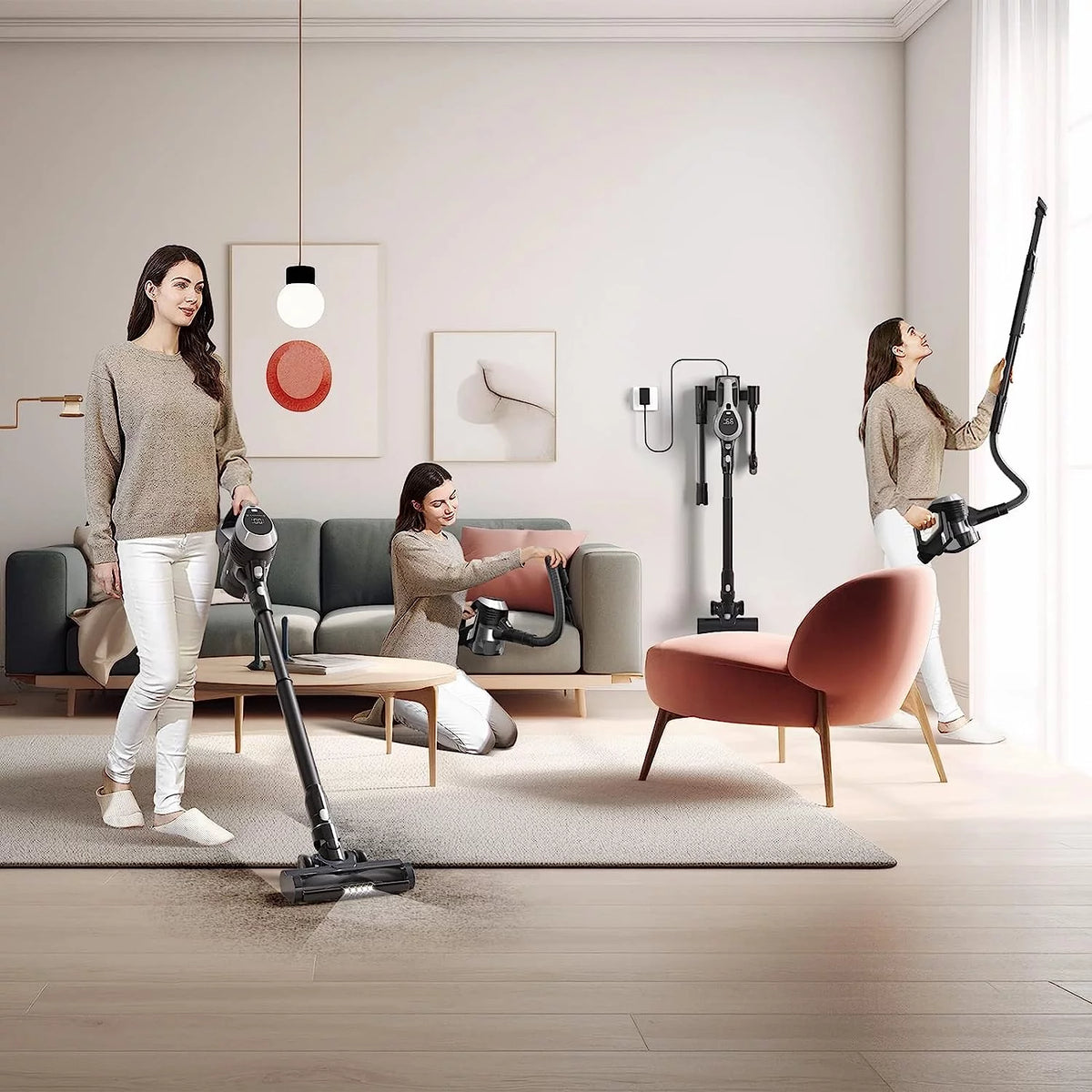 8-in-1 Stick Vacuum Cleaner with Anti-Tangle Brush U94724