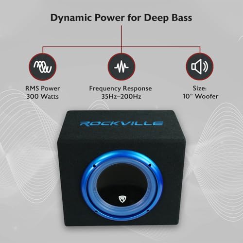 10 Inch 500W Active Car Subwoofer with Enclosure I414